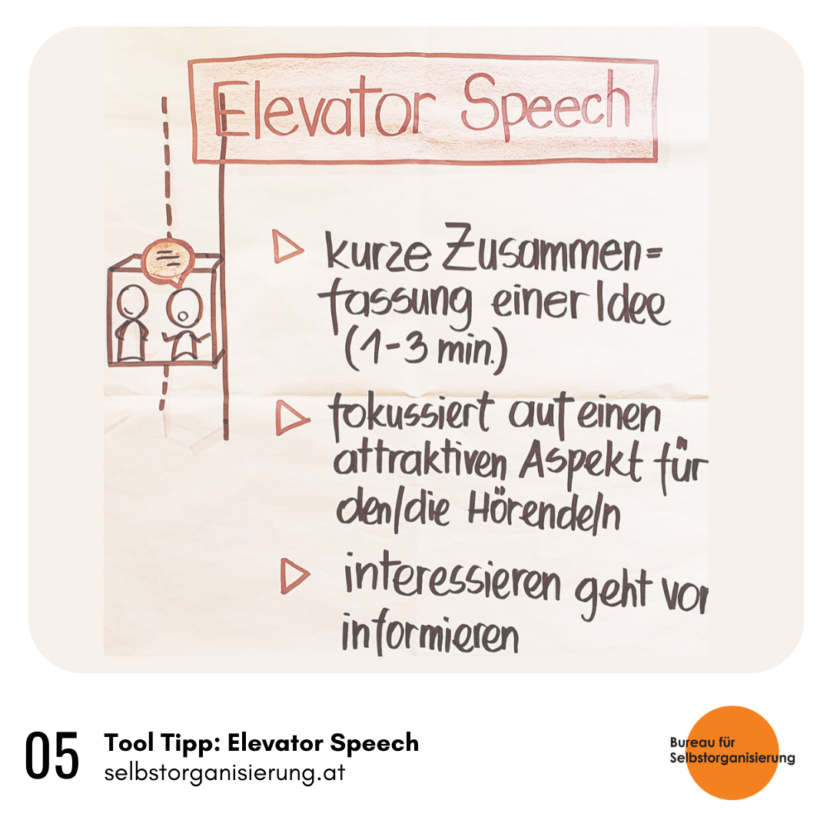 elevator speech deutsch